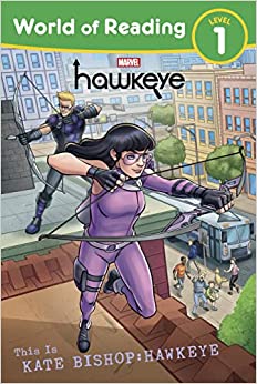 Book cover with a cartoon of a woman dressed in purple with a bow and arrow