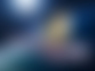 Space telescope with a golden hexagonal mirror orbits Earth against a starry background, with sunlight reflecting off its surface.