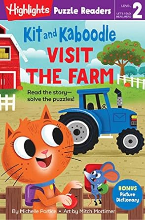 Book cover with a cat and a mouse on a farm