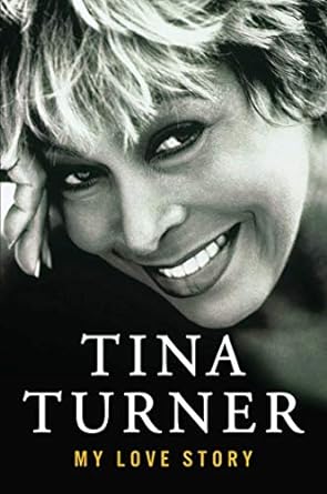 Book cover with a black and white photo of Tina Turner