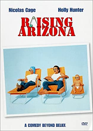 Movie cover with two adults and one baby lounging in lawn chairs