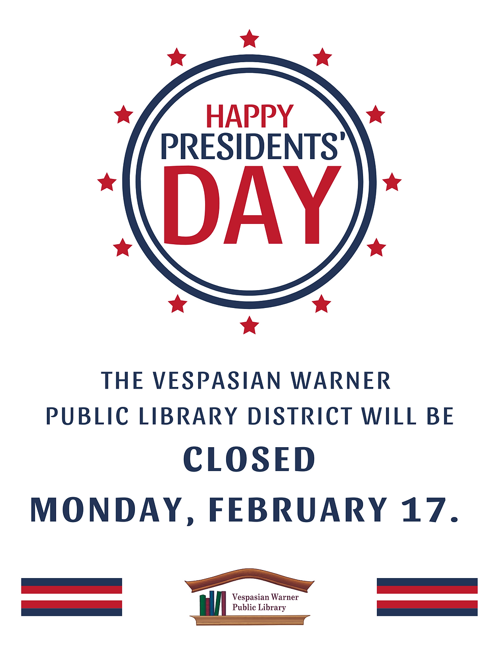 Library Closed - Presidents' Day
