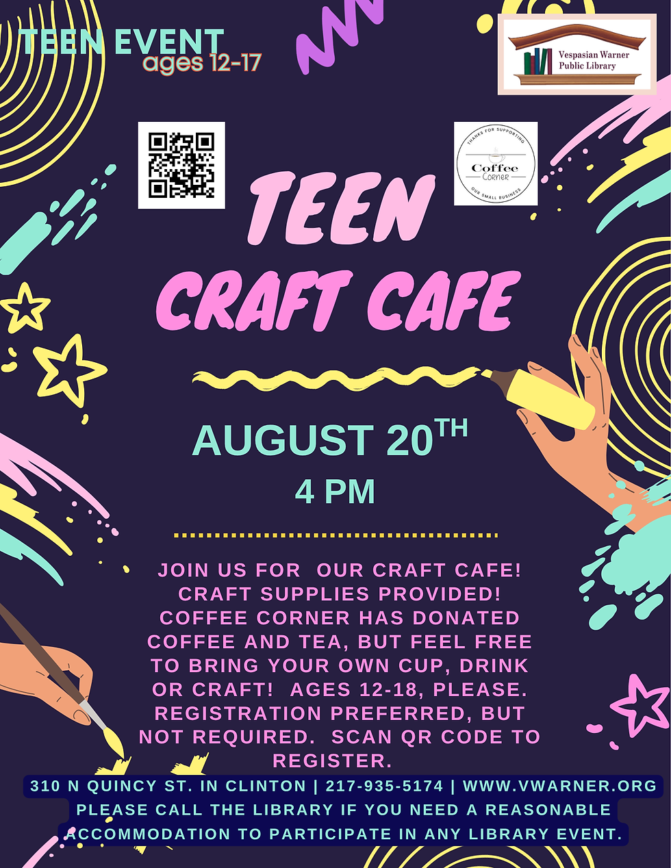 Teen Craft Café (Teen 12-18)