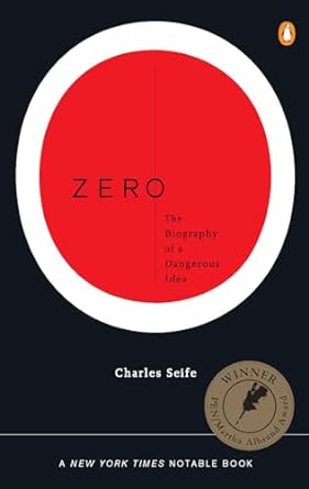 Book cover with a giant red zero