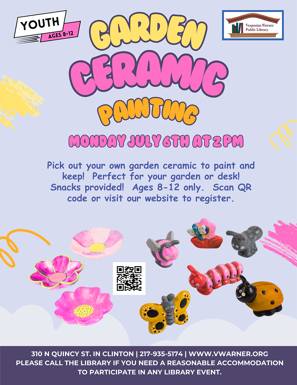 Garden Ceramic Painting (Youth 8-12)