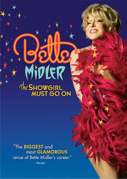 DVD cover with Bette Midler dressed in a showgirl outfit