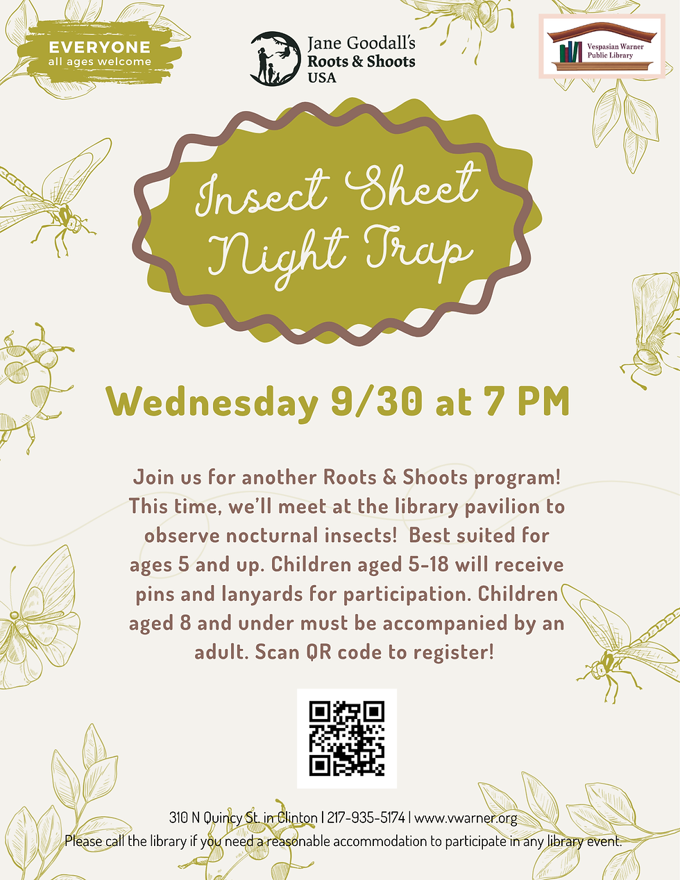 Roots & Shoots: Insect Sheet Night Traps (Family)