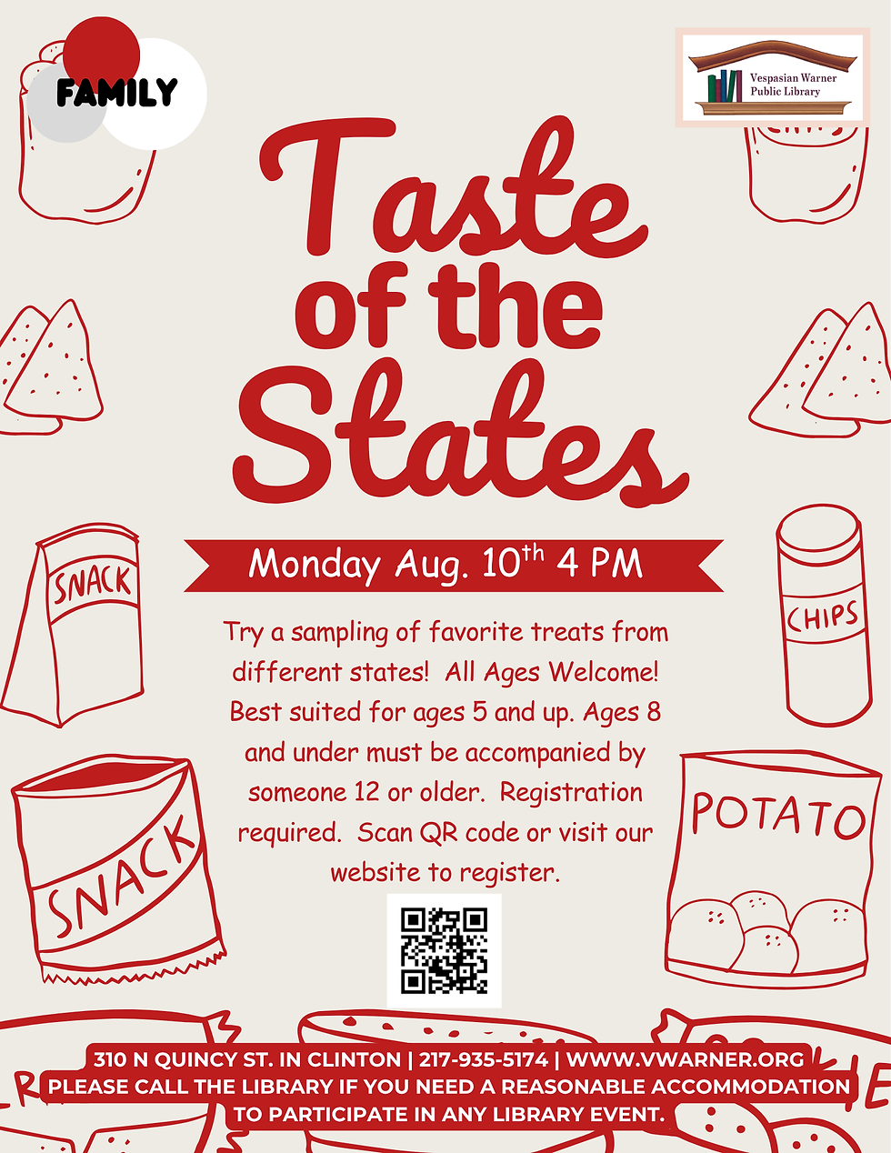 Taste of the States (Youth Ages 5 & Up)