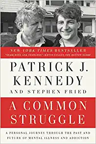 Book cover with a photo of two men standing in front of a white house