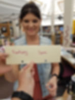 Photo of Callie choosing between Fantasy or Spice categories