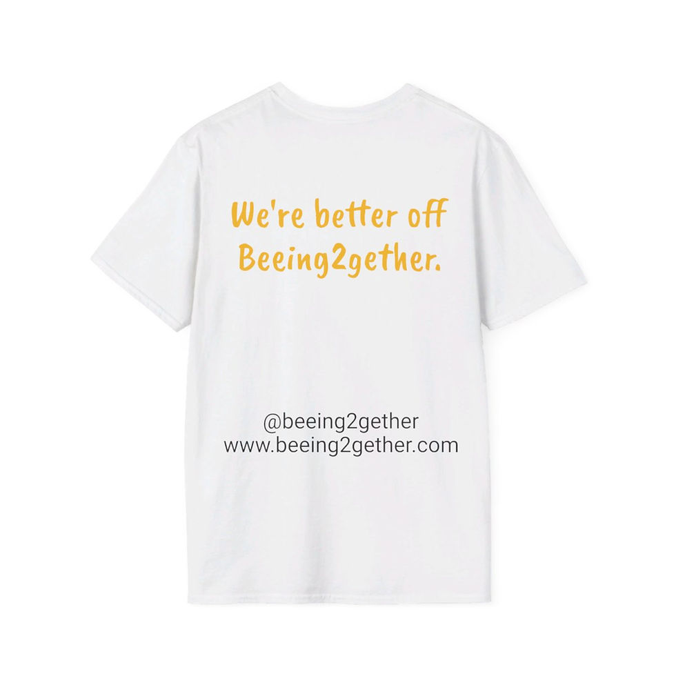 Thumbnail: White Gildan Shirt with Beeing2gether Logo Back Print