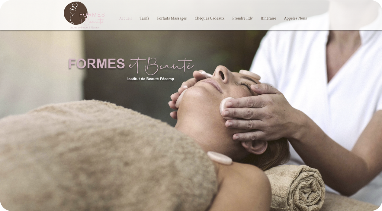 site internet Formes et beauté à Fécamp réalisé par cot&com agence de communication proche de rouen