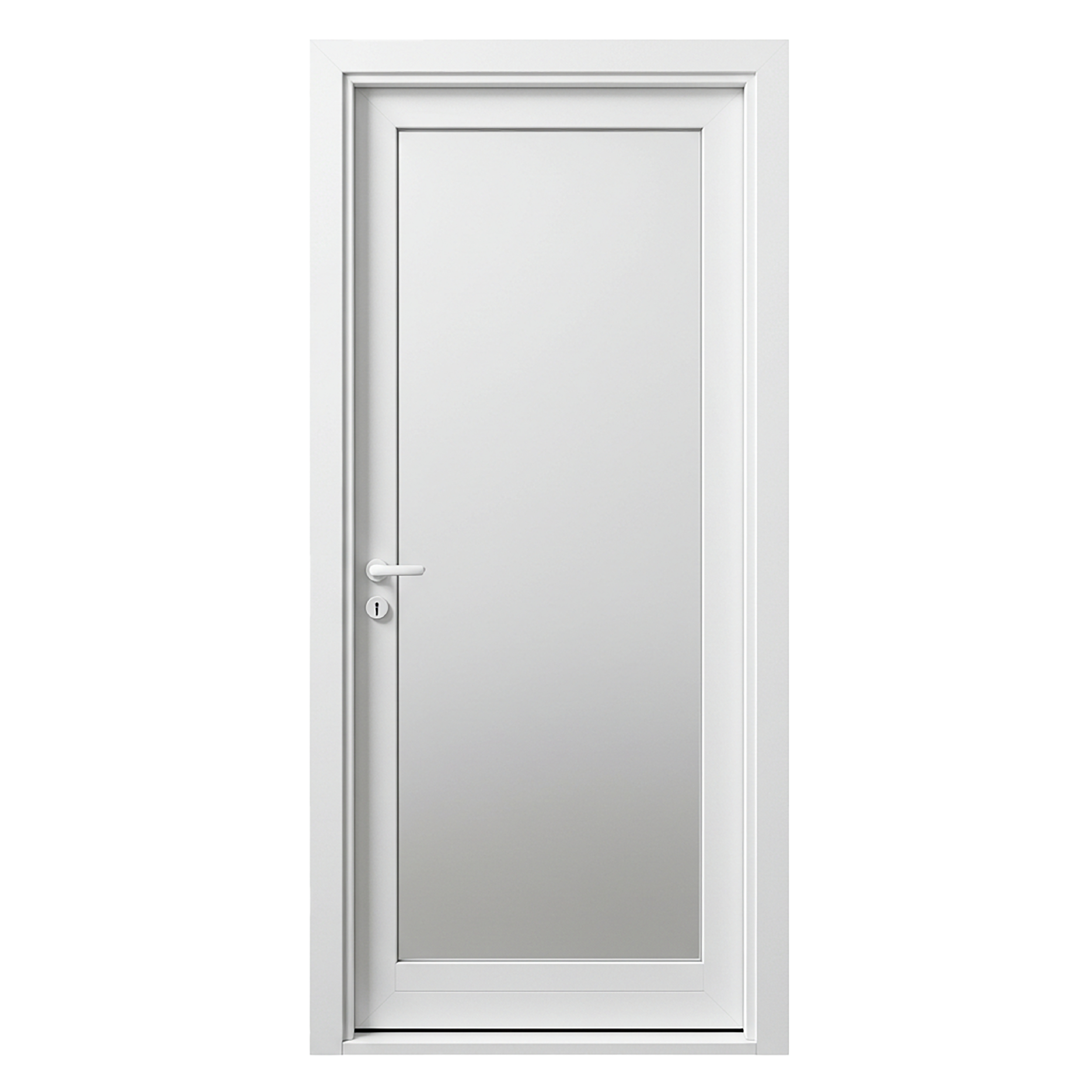 porte d'entrée vitrée pvc blanche à rouen par fermetures lepicard