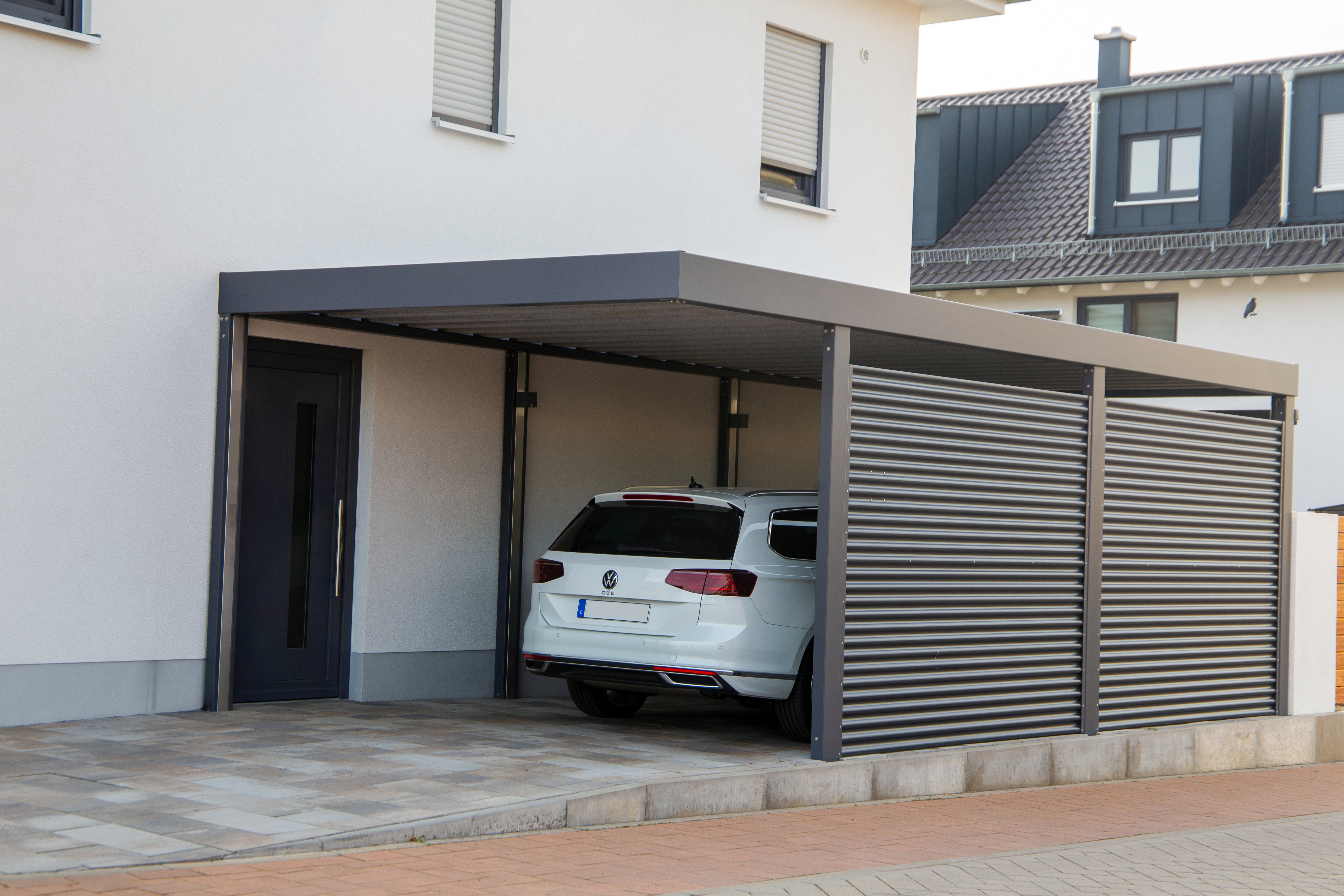 carport pour abris de voiture posé à saint étienne du rouvray par fermetures lepciard à rouen