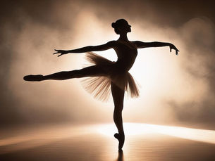 une danseuse classique qui pose en faisant une pointe