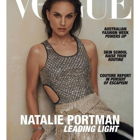 couverture du magazine voque avec nathalie portman