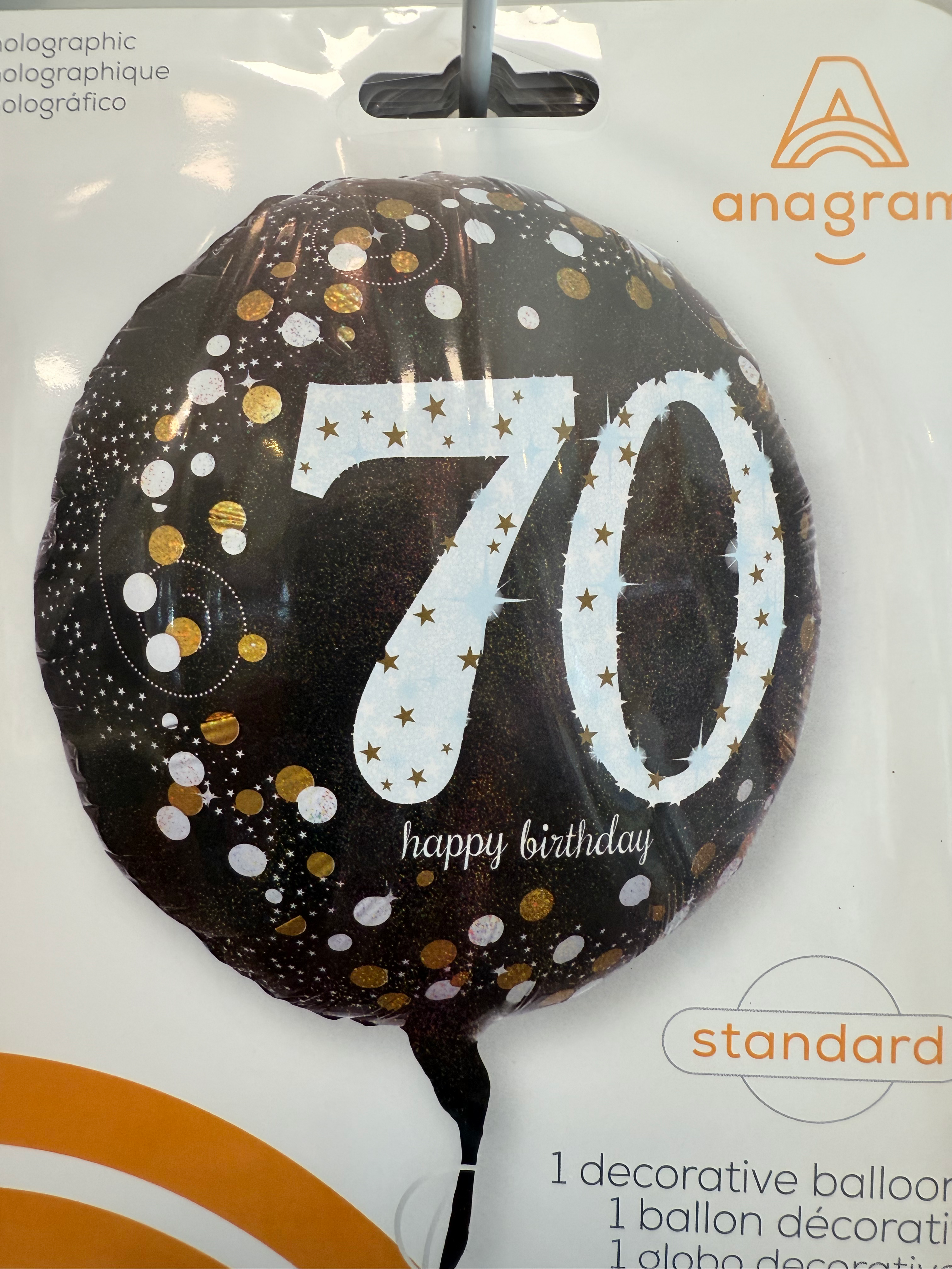 18” 70 70th birthday balloon 