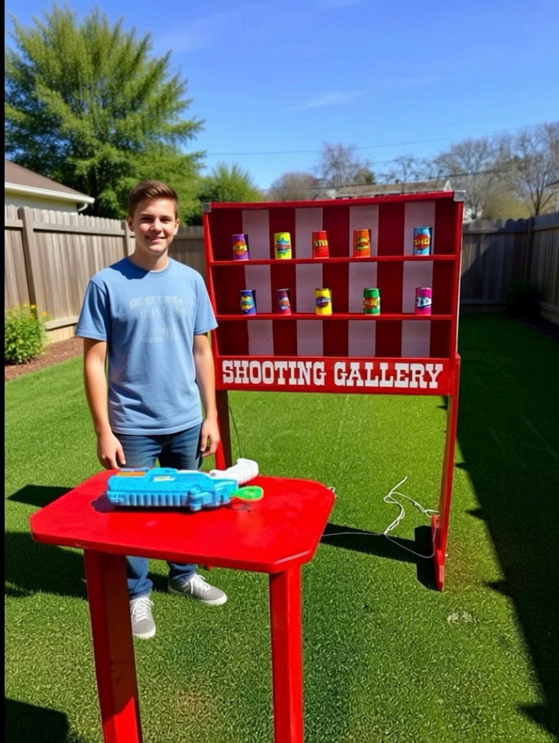 Wild West Nerf  Shooting  gallery Can  game