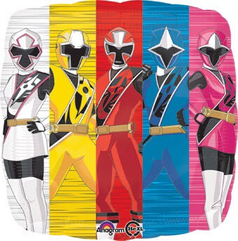 Standard 18” POWER RANGERS NINJA STEEL superhero balloons 