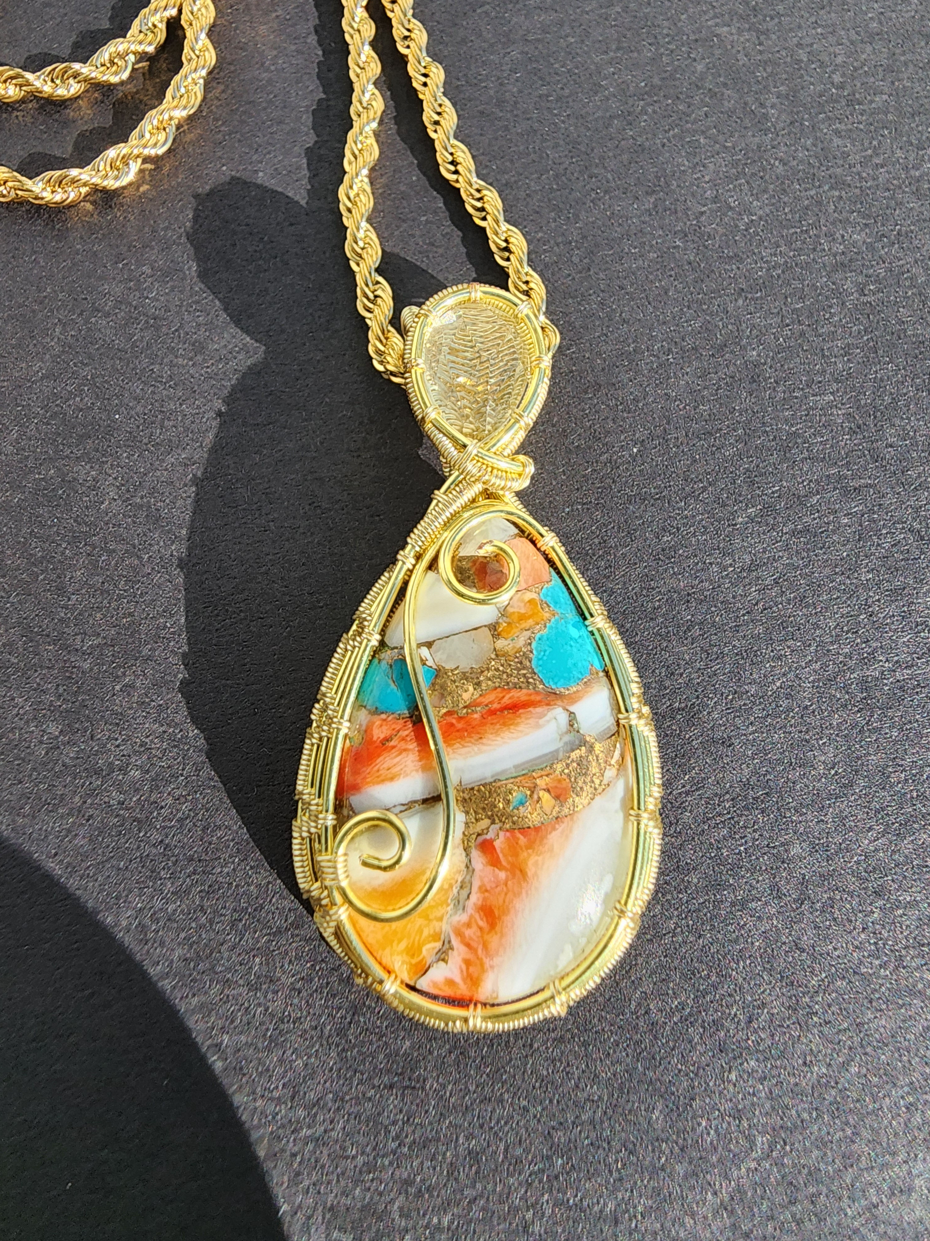 Multicolored Turquoise and Clear Quartz