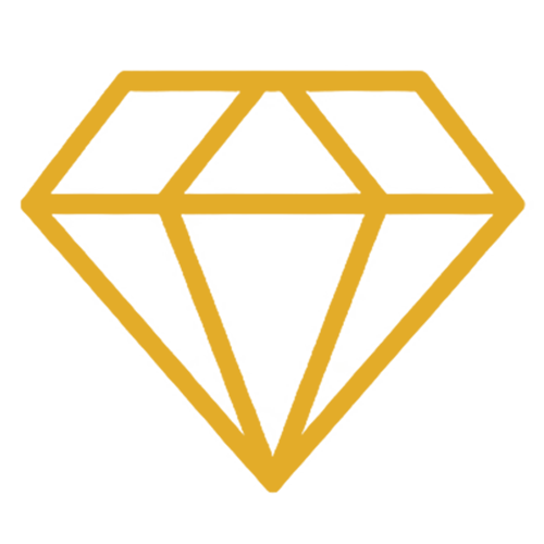 Golden diamond icon