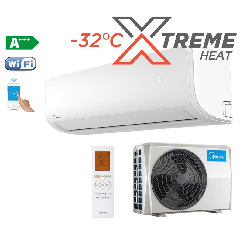 Midea XTREME HEAT MSAGBU-09HRFN8-QRD1GW(GA) / MOX201-09HFN8-QRD6GW