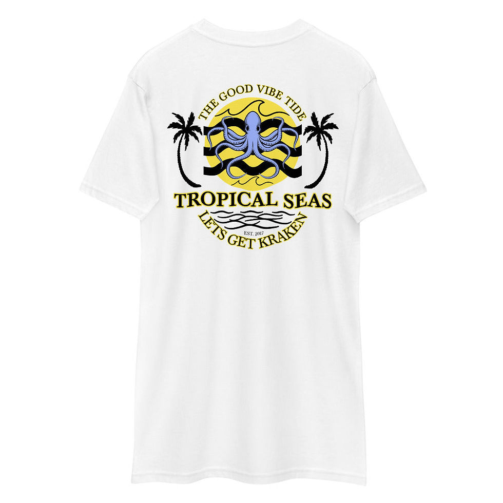 Thumbnail: Men's Tropical Lets Get Kraken Octopus T-shirt