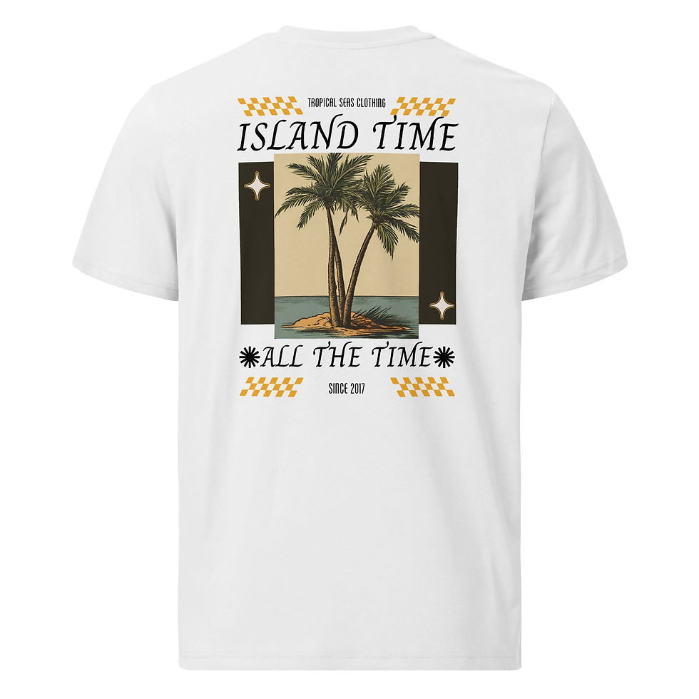 Thumbnail: Island Time Organic Cotton T-Shirt – Embrace Comfort and Style with Tropical Sea