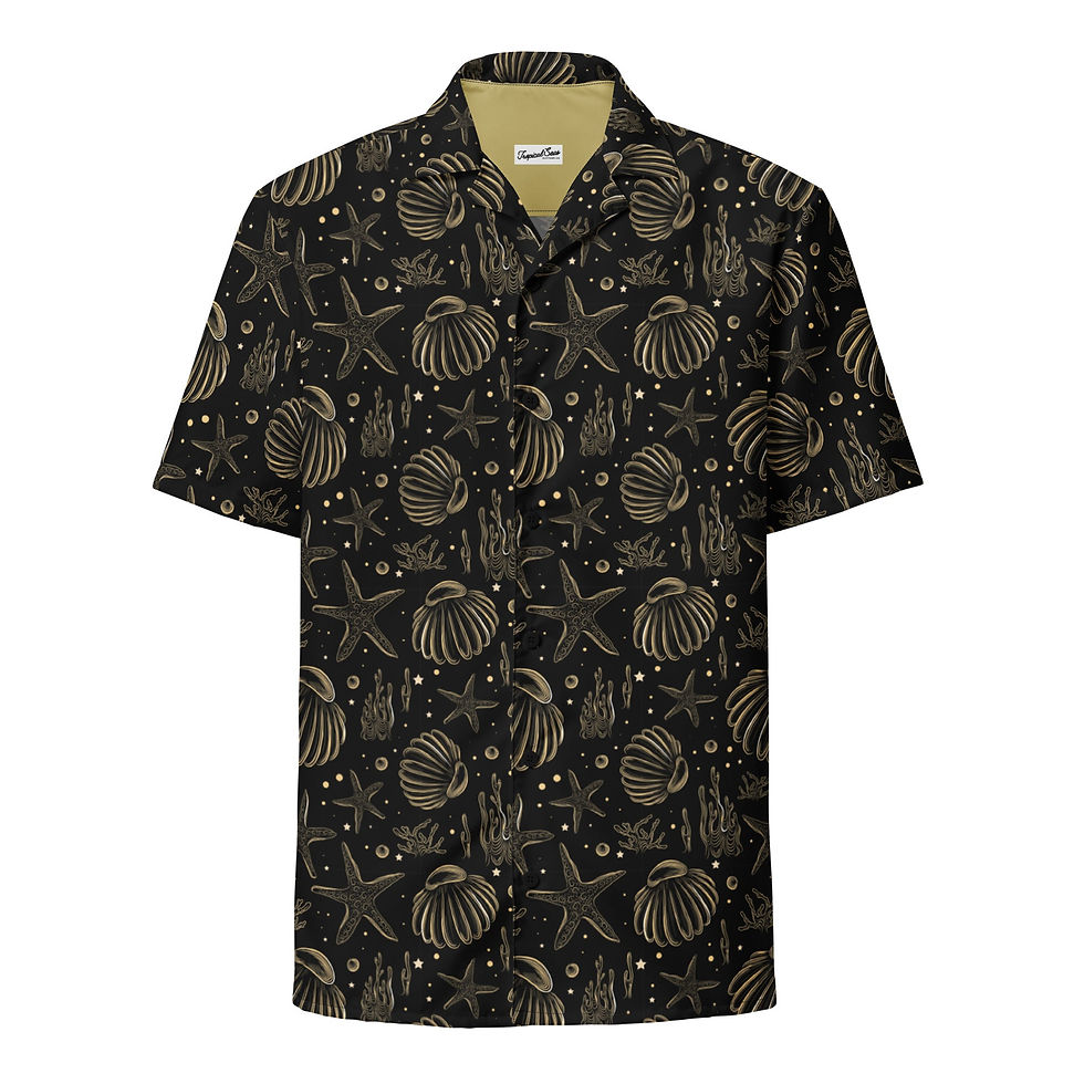 Thumbnail: Golden Shore Button Down Hawaiian Shirt - Coastal Summer 2024 Collection
