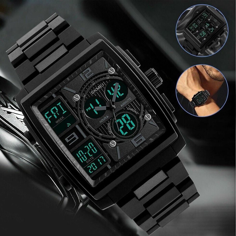 Thumbnail: Chronograph Men's Digital Army Military Sport Quartz Analog Waterproof Watch US