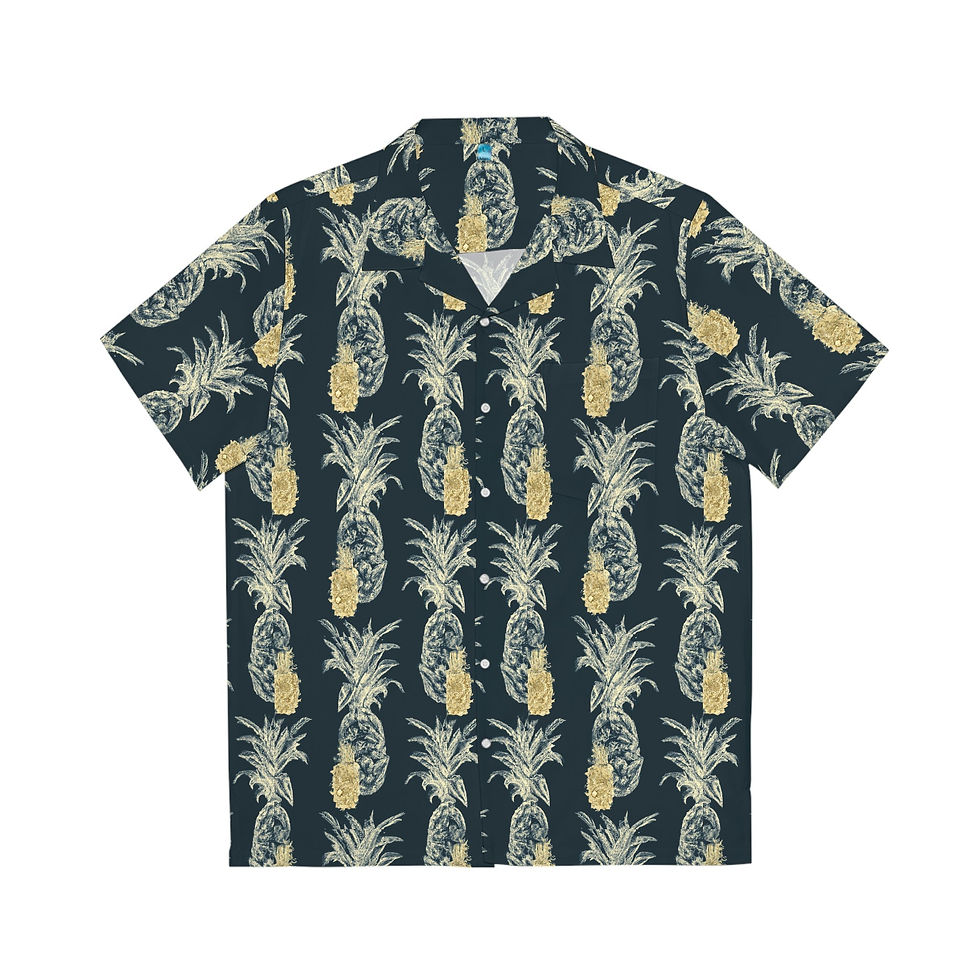 Thumbnail: Men's Vintage Pineapple Hawaiian Shirt