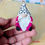 Thumbnail: Gnome Worry Stone – White Hat with Hand-Painted Black Stars