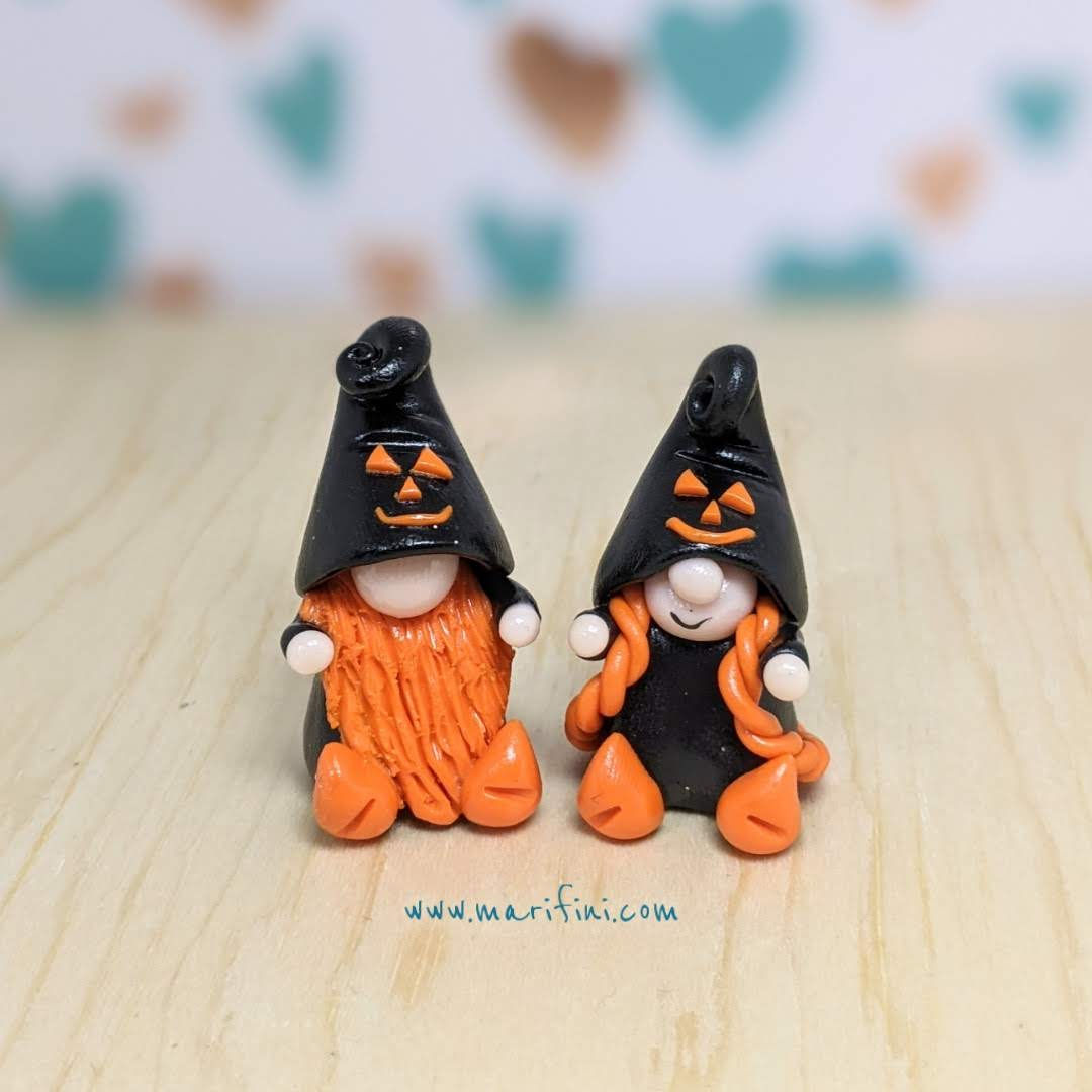 Pumpkin Patch Pair – Halloween Gnome Couple