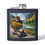 Thumbnail: Whimsical Stainless Steel 60z Flask * Bigfoot & Sunflower Design