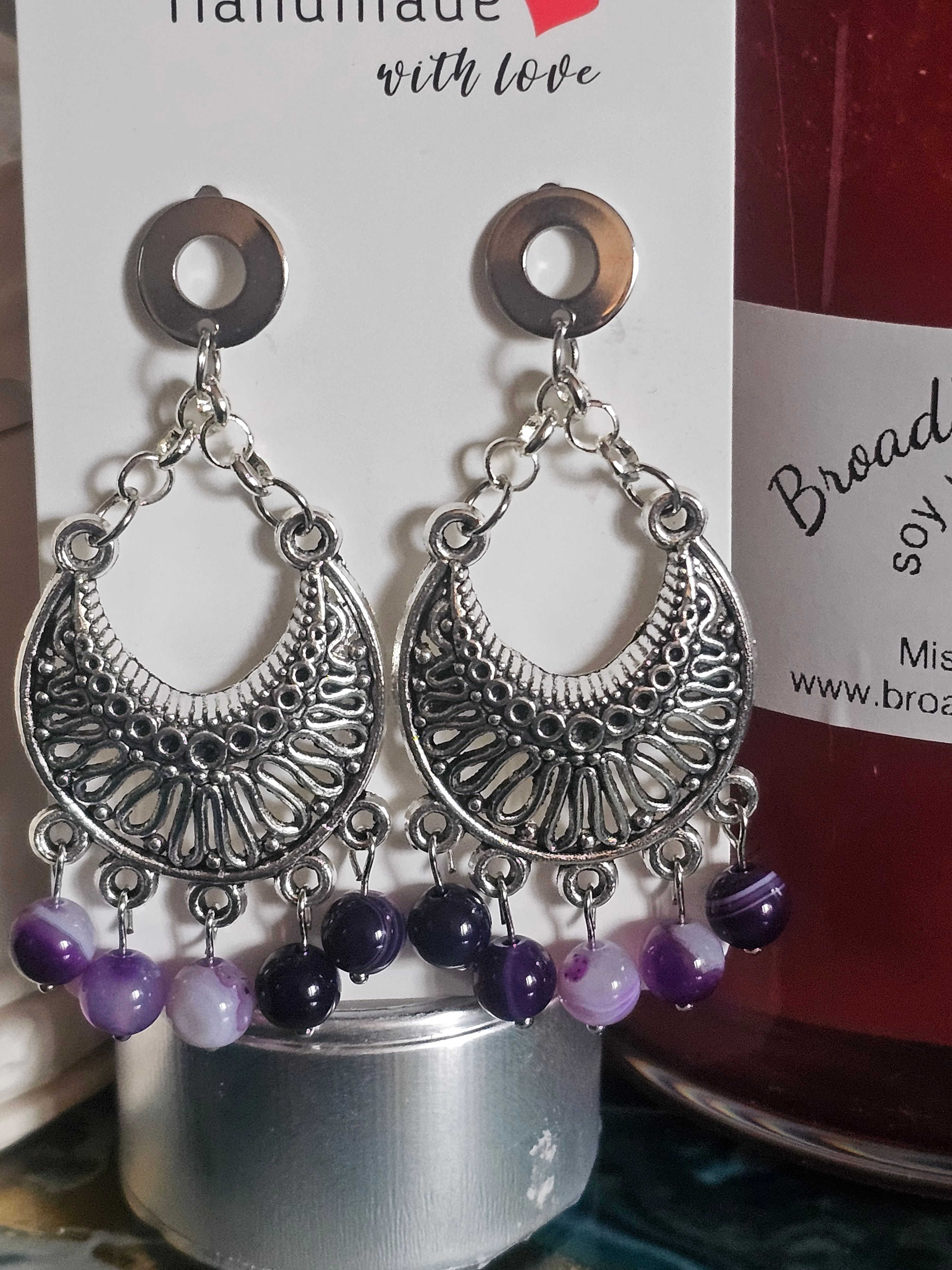 Silver dangle earrings