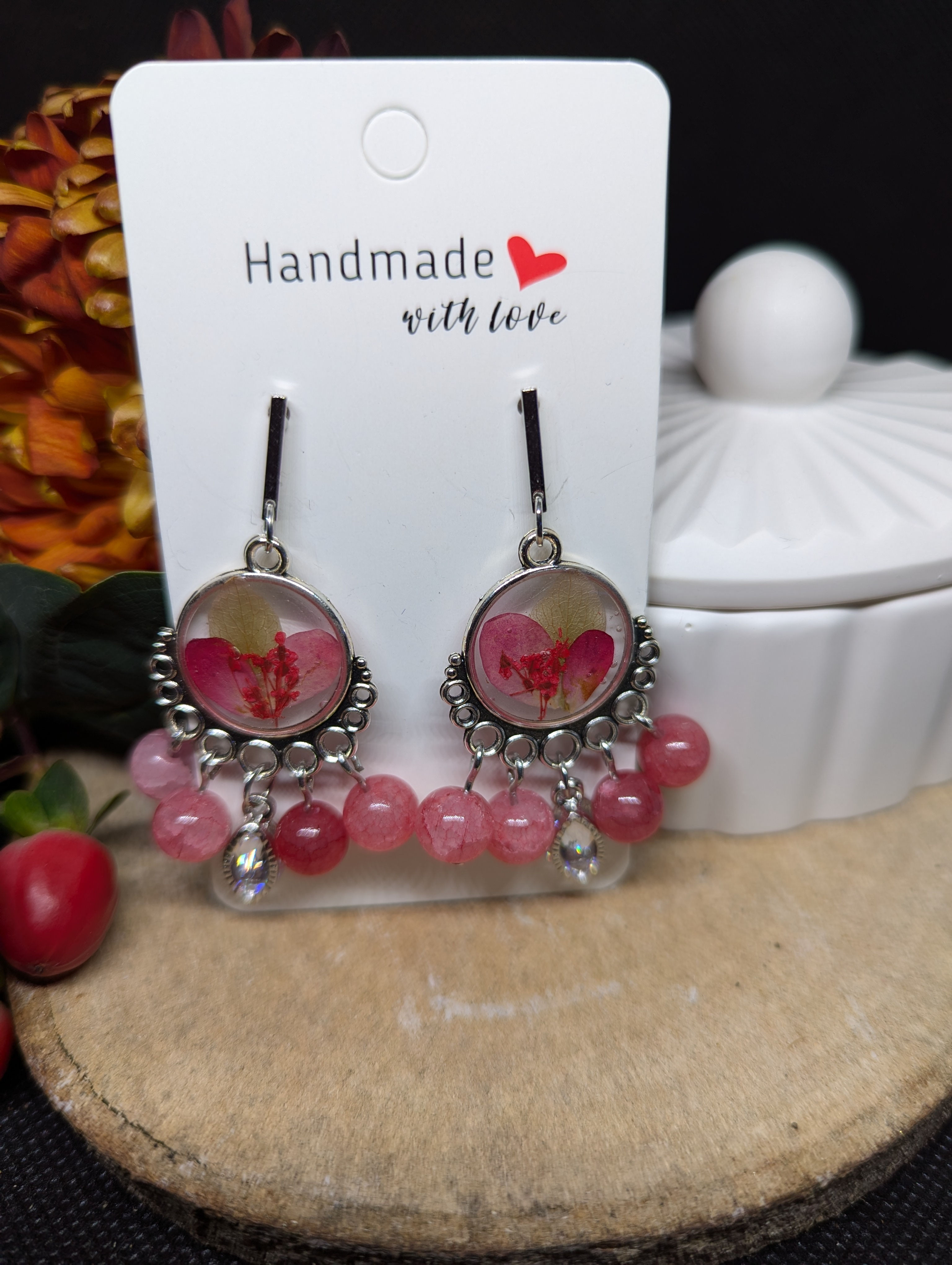 silver handmade dress earrings
