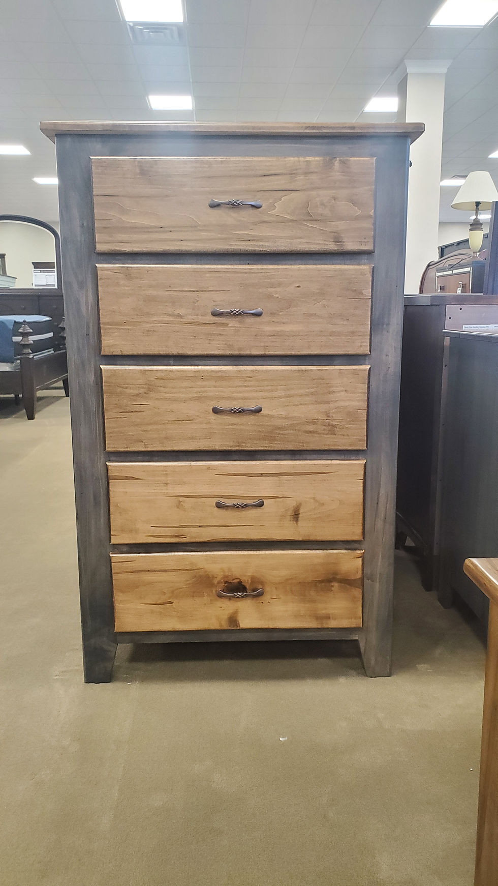 Thumbnail: Amish Crafted Amos Two Tone Wormy Maple