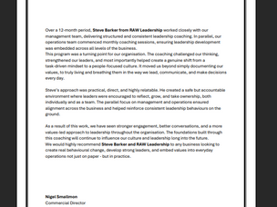 Testimonial - RAW Leadership Program
