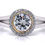 Thumbnail: Bezel Set Diamond Engagement Ring Mounting With Halo