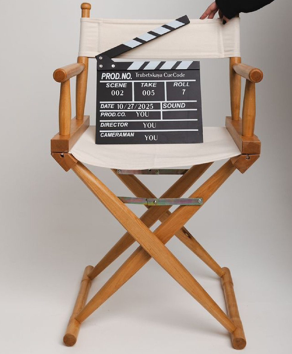 CueCode™ workbook cover by Nikki Trubetskaya, identity transformation method.