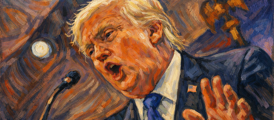 A stylized picture of President Trump