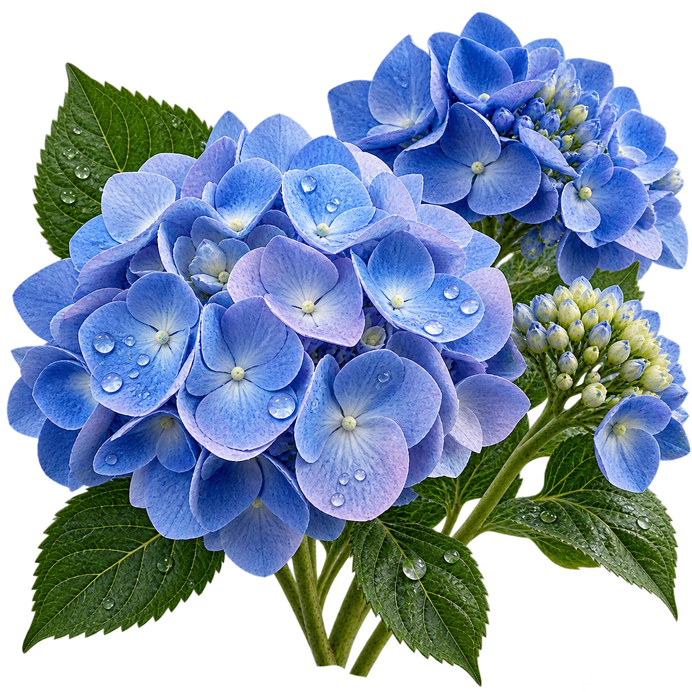 Dewy Blue Hydrangea Bouquet.png