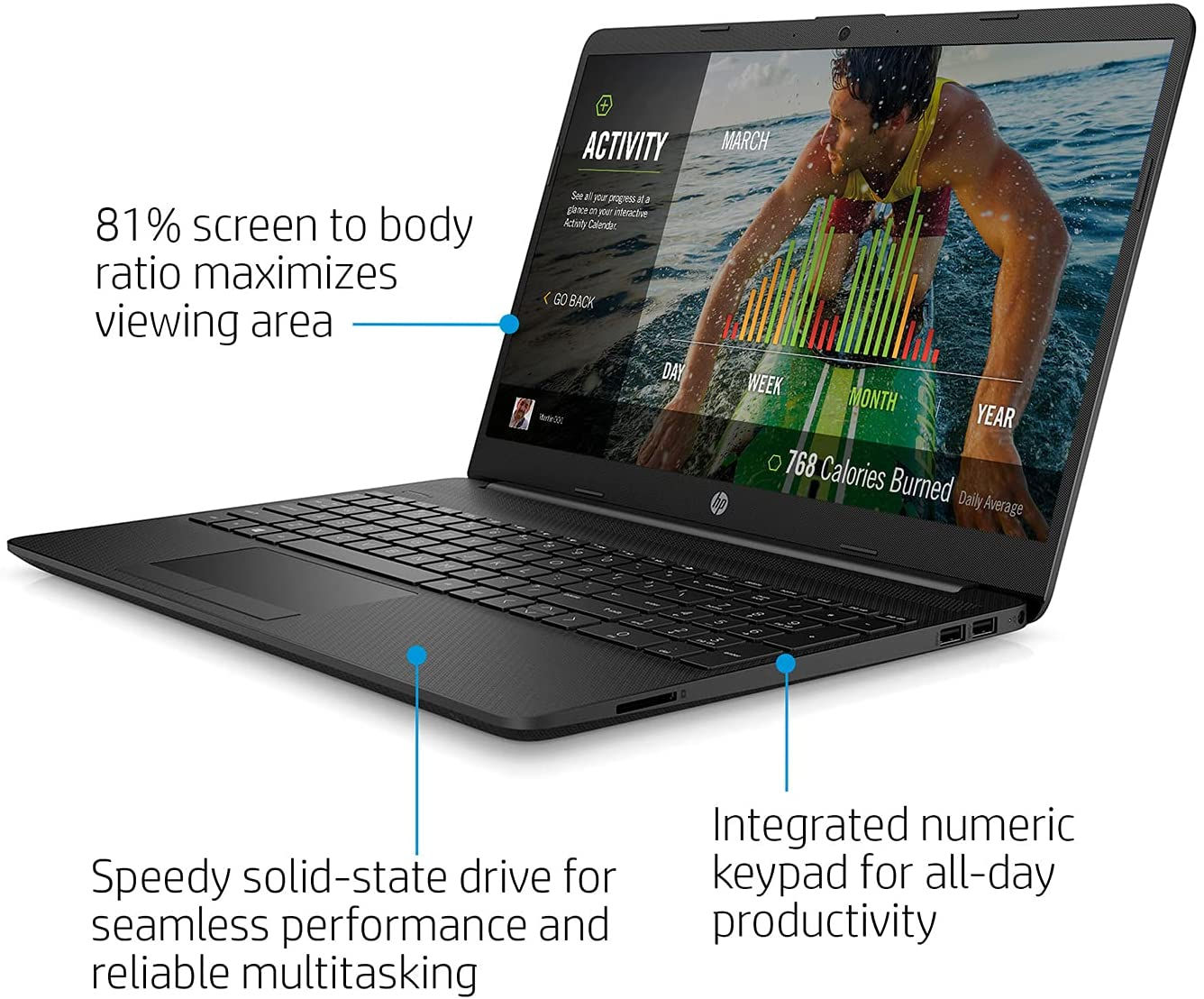 HP Pavilion Laptop (2021 Latest Model), 15.6" FHD Display