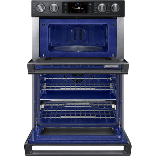 Thumbnail: Samsung - 30" Black Stainless Steel  Combination Microwave/Wall Oven With Wi-Fi