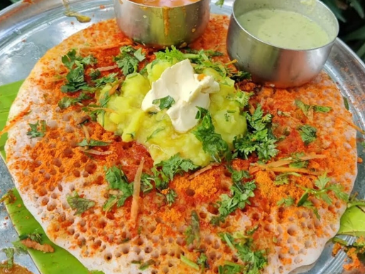 Delicious Open Butter Masala Dosa at Ashirvaad Grand in Mysore
