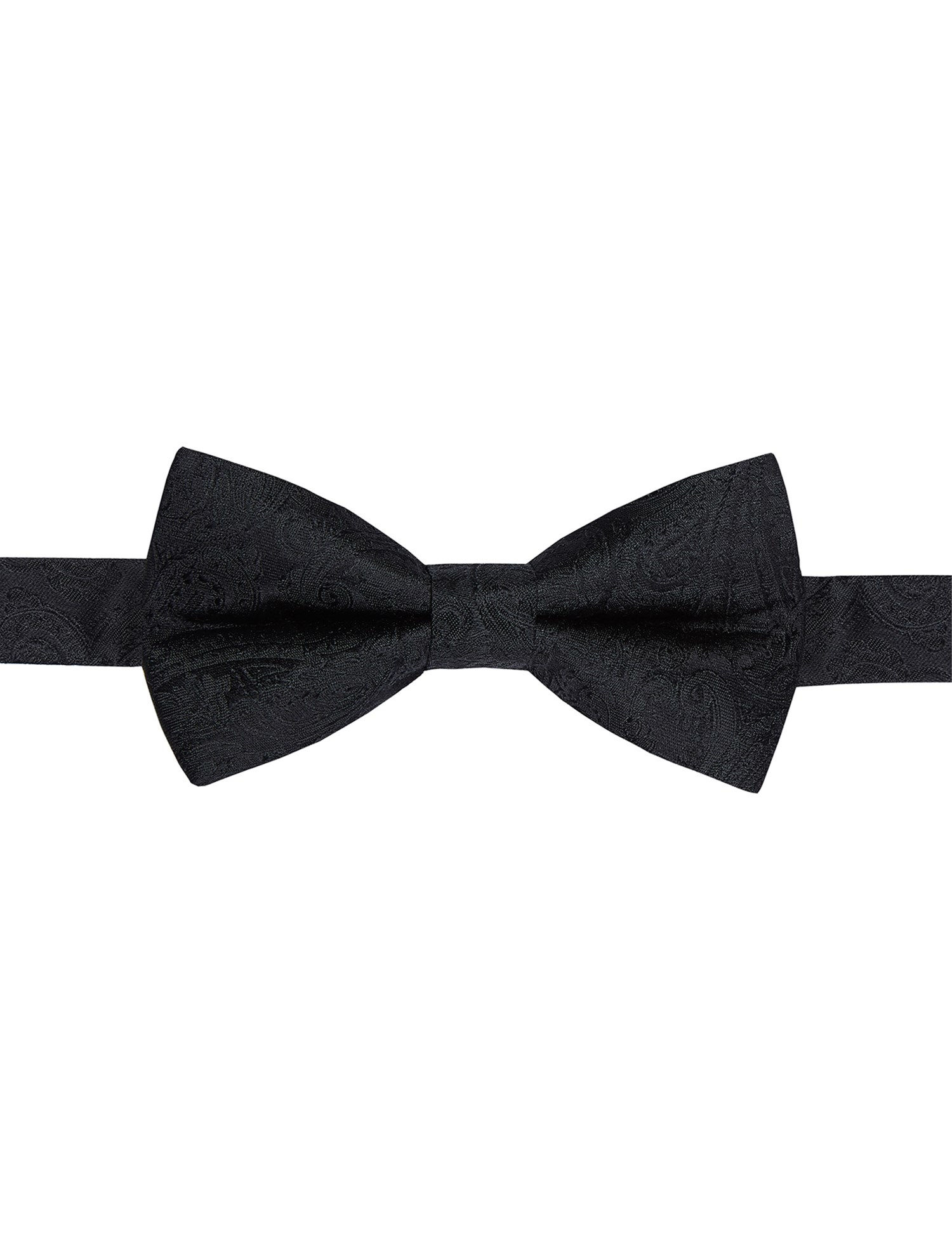 Black Tonal Paisley Bow Tie