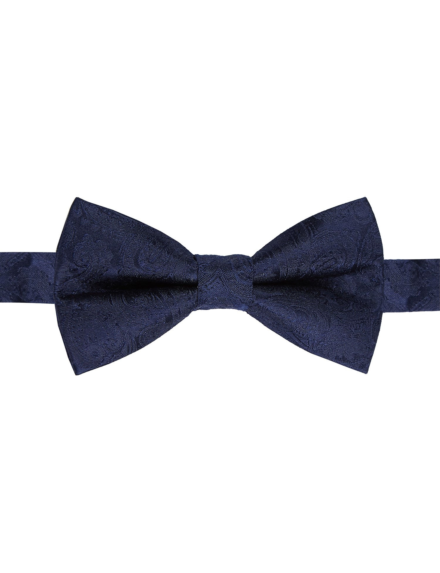 Navy Tonal Paisley Bow Tie