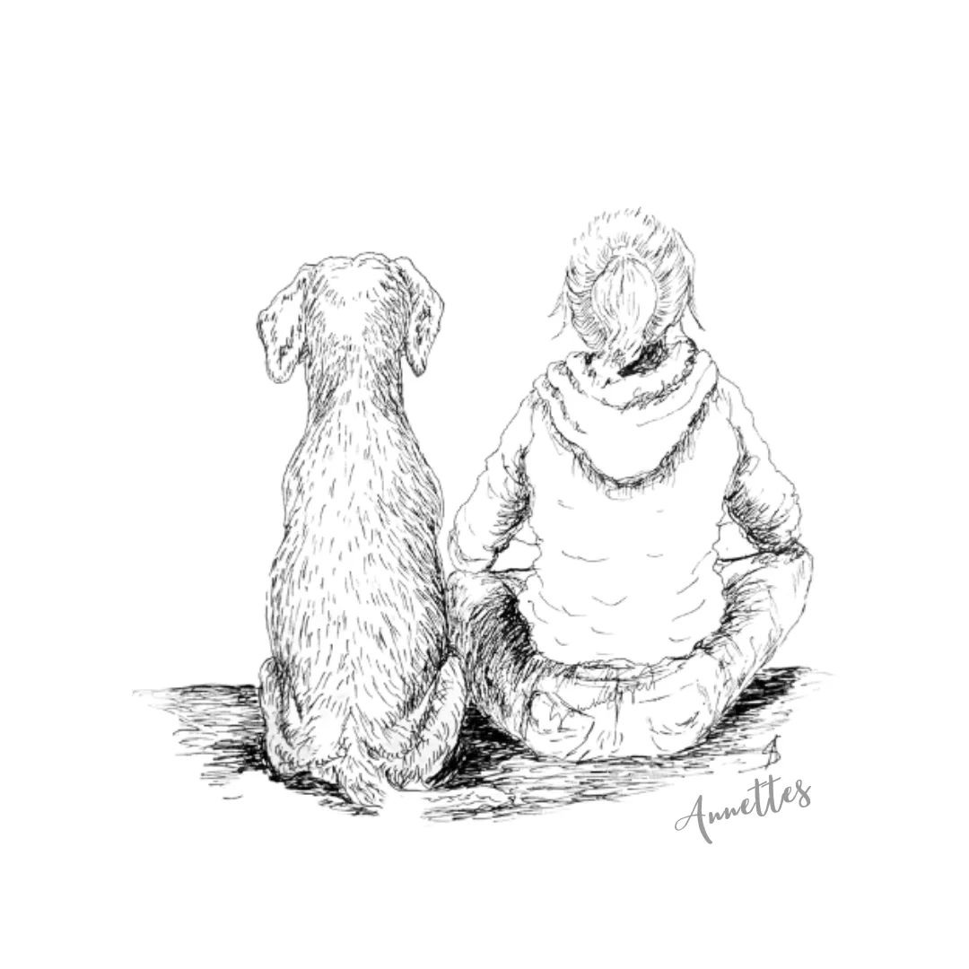 Tierillustrationen Tierkunst Atelier Annette Sommer Bergisch Gladbach Hundeillustration Hunde illustrieren