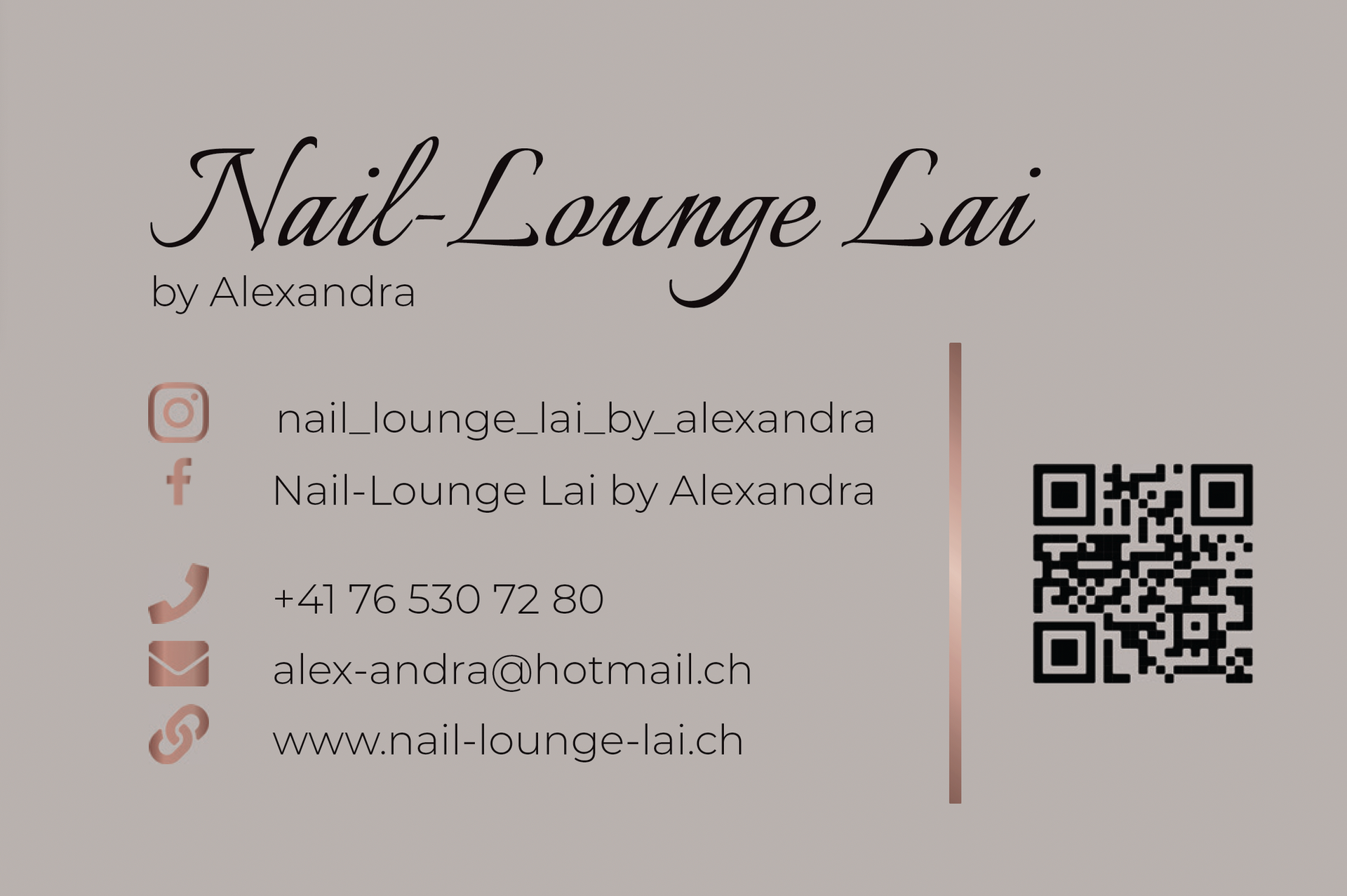 Nail Lounge Visitenkarten