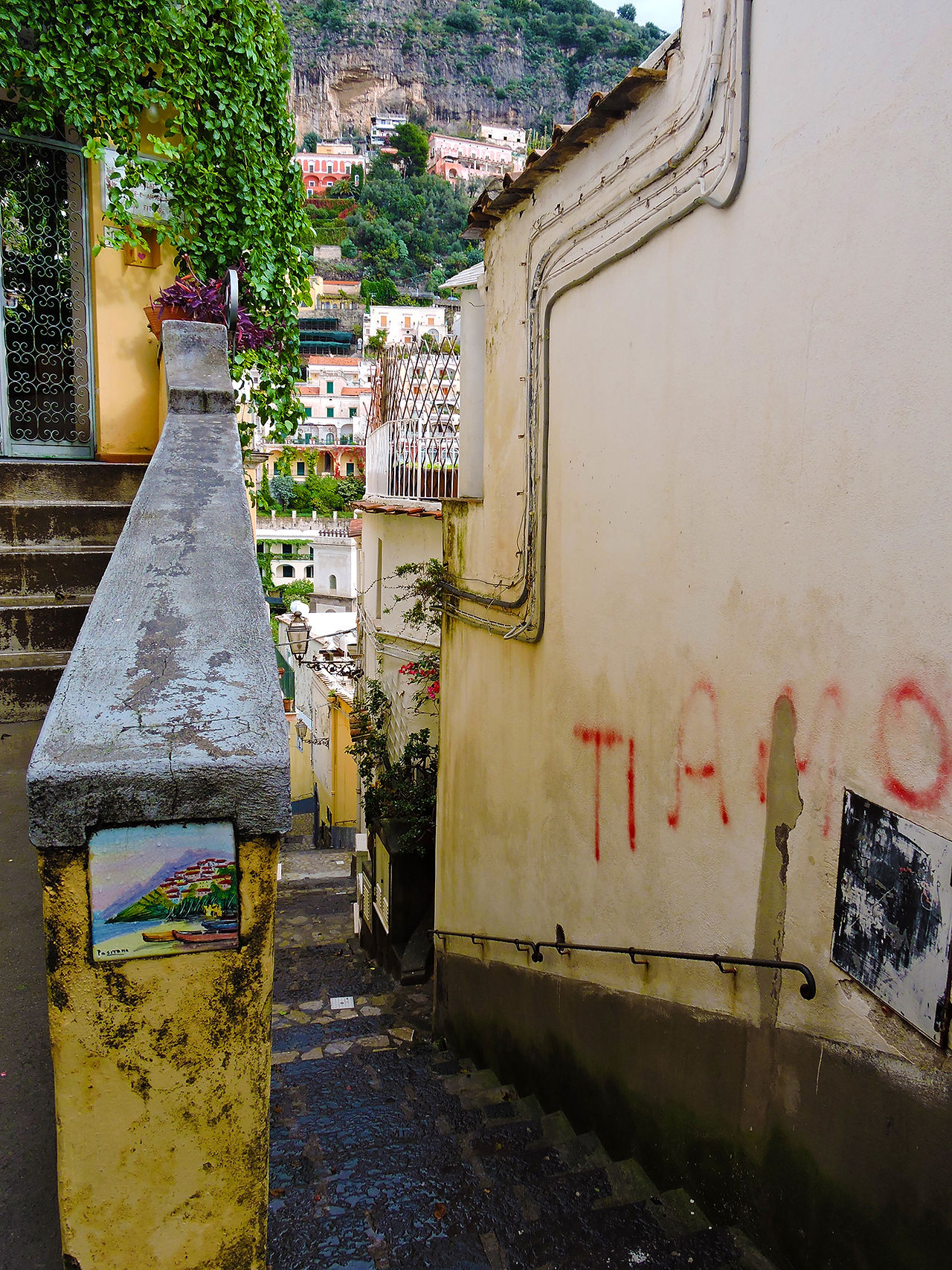 Positano walkway and stairs